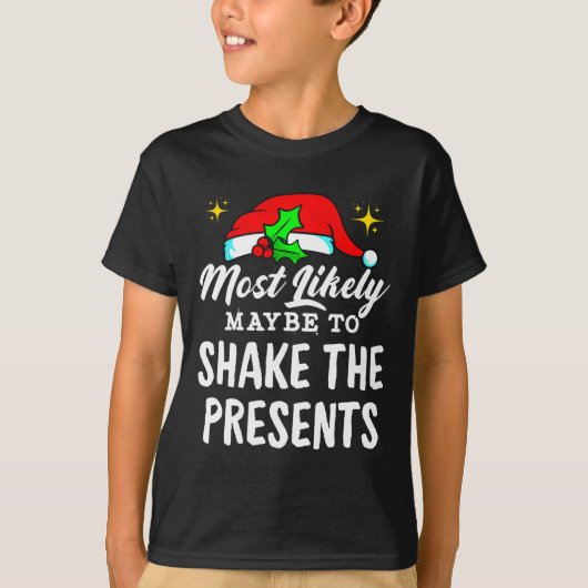 おそらくプレゼントを振るおもしろいる Tシャツ (正面)