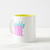 おそらくワインおもしろいレトロネオン ツートーンマグカップ (正面左)