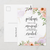 おそらく今がその瞬間、エステル記4:14 ポストカード (正面/裏面)