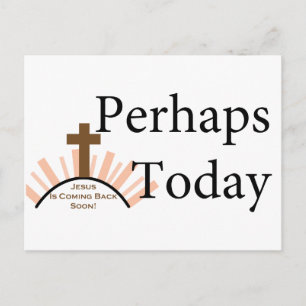 おそらく今日 – 白 ポストカード