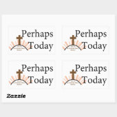 おそらく今日 – 白 長方形シール (シート)