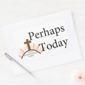 おそらく今日 – 白 長方形シール (封筒)