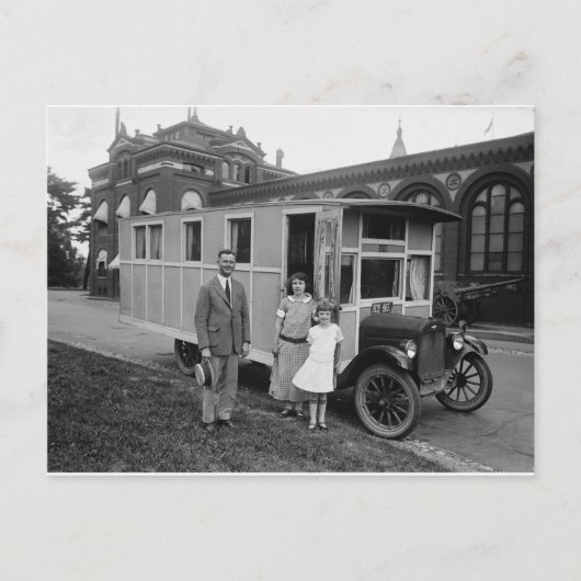 おそらく初のモバイルホーム ポストカード (正面)