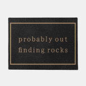 おそらく岩を見つけることがおもしろい分カスタムかった ドアマット (正面)