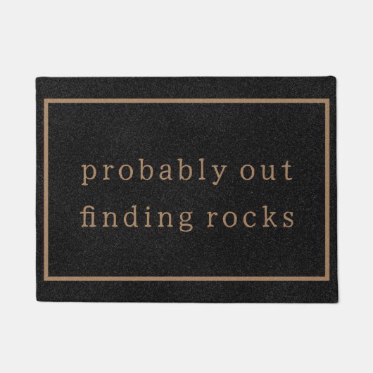 おそらく岩を見つけることがおもしろい分カスタムかった ドアマット (正面)