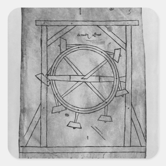 おそらく永久の運動小槌と車輪 スクエアシール (正面)