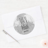 おそらく素晴らしステッカーデザインジョングリーン引用文 ラウンドシール (封筒)