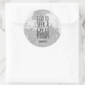 おそらく素晴らしステッカーデザインジョングリーン引用文 ラウンドシール (バッグ)