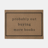 おそらく買Out's More Books おもしろいカスタムBrown ドアマット (正面)