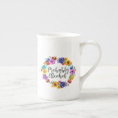 おそらく酒おもしろいと皮肉なユーモア ボーンチャイナマグカップ (右)