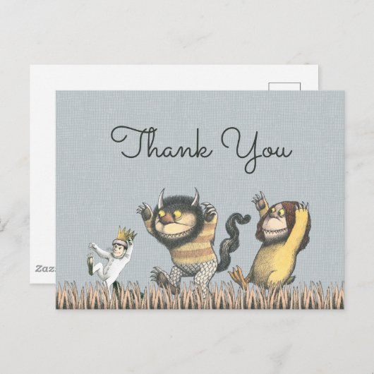 『おそらの怪物はここにいる』ベビーシャワーの感謝を伝える ポストカード (正面/裏面)