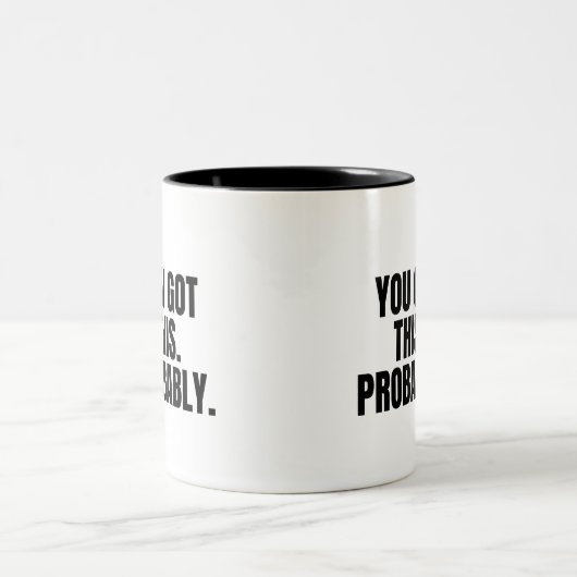 おそら得く、これおもしろいは偽の動機 ツートーンマグカップ (中央)