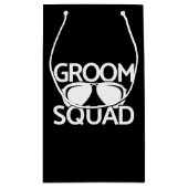 おそろいのブライズメン グループ 結婚前パーティー チーム スモールペーパーバッグ (裏面)