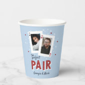 おそろいカジノテーマカップルフォト 紙コップ (正面)