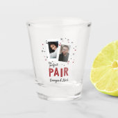 おそろいカジノテーマカップル写真プレゼント ショットグラス (正面)