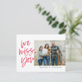 おたがいに想い出せる 編集可能なカラー ホリデー フォト ポストカード (スタンド正面)