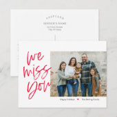 おたがいに想い出せる 編集可能なカラー ホリデー フォト ポストカード (正面/裏面)