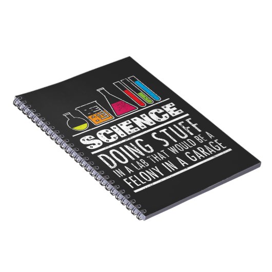 おたくのためのおもしろいな科学化学Tシャツ ノートブック (右側)