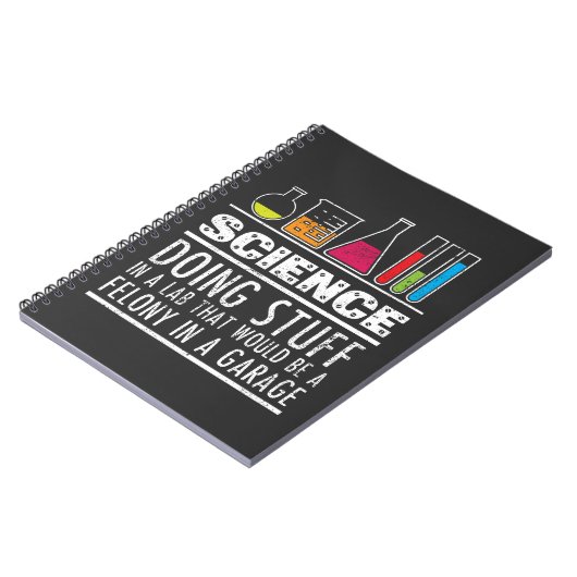 おたくのためのおもしろいな科学化学Tシャツ ノートブック (左側)