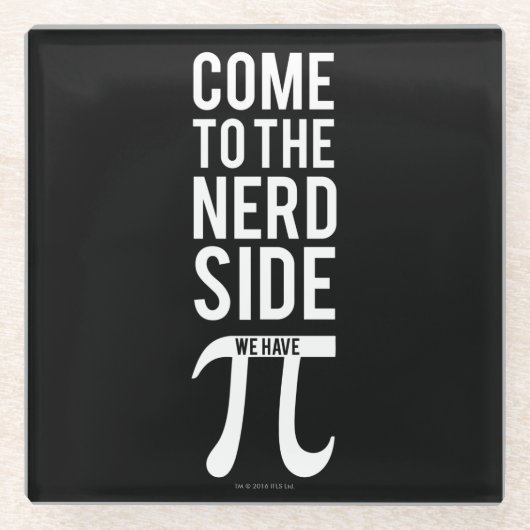 おたくの側面に来られる ガラスコースター (正面)