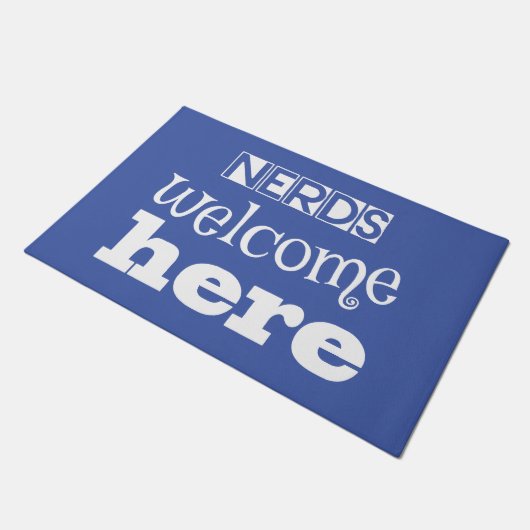 おたくはこちらへ。おたくとギーク ドアマット (アングル)