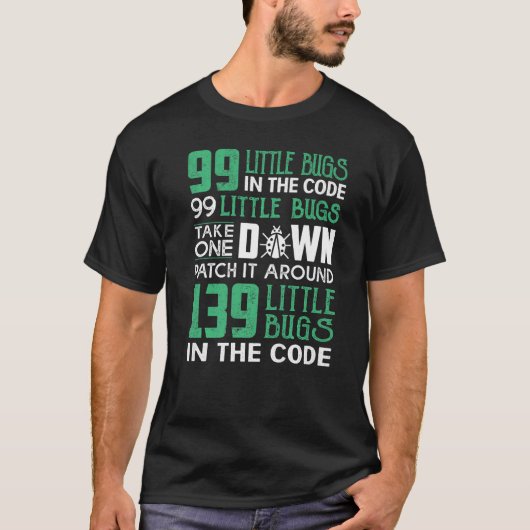 おたくオタク系のItコンピュータ99小さなバグ Tシャツ (正面)