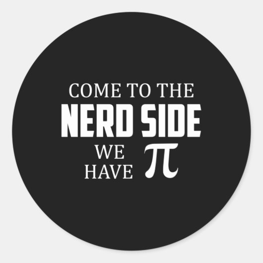 おたくギーク数理科学コンピュータギフトおもしろいアイディア ラウンドシール (正面)