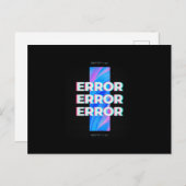 おたくデザイン – エラーエラー – ゲーム ポストカード (正面/裏面)