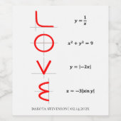 おたくユーモア |数学と科学ギークラブグラフ ワインラベル (シングルラベル)