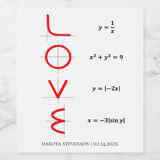 おたくユーモア |数学と科学ギークラブグラフ ワインラベル (シングルラベル)