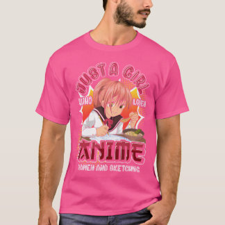 おたく女の子ラーメン女性をスケッチする Tシャツ