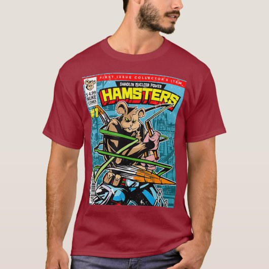 おたく漫画ギフト – 少林原子力発電ハムスター Tシャツ (正面)