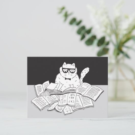 おたく猫 ポストカード (スタンド正面)