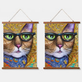 おたく猫 吊り下げ型タペストリー (ダブル)