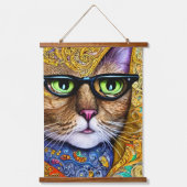 おたく猫 吊り下げ型タペストリー (正面2)