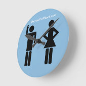 おたく結婚したへ ラウンド壁時計 (傾斜)