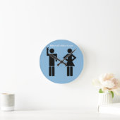 おたく結婚したへ ラウンド壁時計 (ホーム)