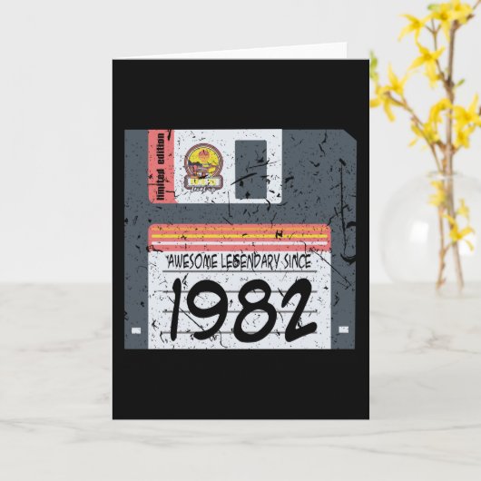 おたく誕生日1982 カード (黄色い花)