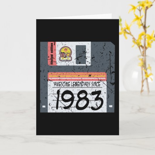 おたく誕生日1983 カード (黄色い花)