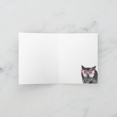 おたく鳥ヴィンテージグラフィックフクロウのノテカード カード (内部)