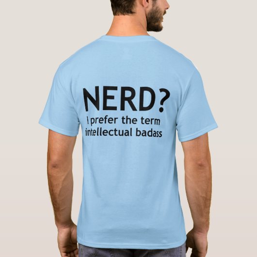 おたく?知的バおもしろいドルオタク系の、デザインT-Sh Tシャツ (裏面)