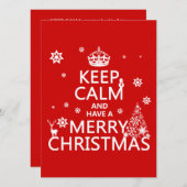 おだ保やかで聖降誕祭を楽しむ 招待状 (正面/裏面)