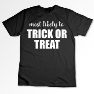 おちゃめなハロウィンに最適なトリック・オア・トリート Tシャツ