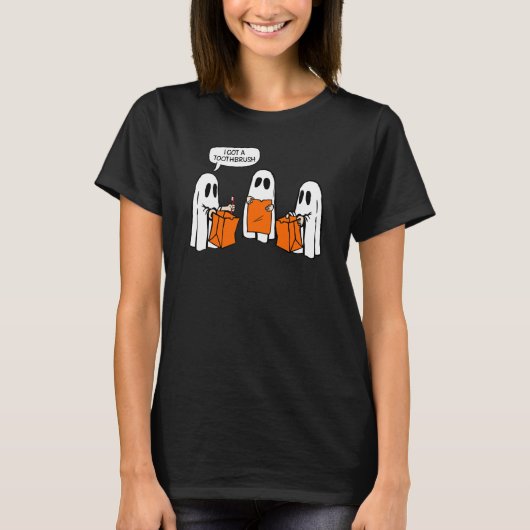 おちゃめなハロウィン ライジーDIY ゴースト 少年 少女 Tシャツ (正面)