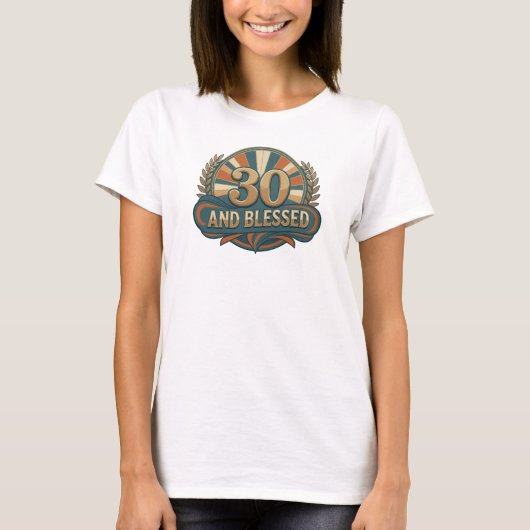 おちゃめな30歳＋祝福の気持ちを込めた2D オリジナルグッズ Tシャツ (正面)