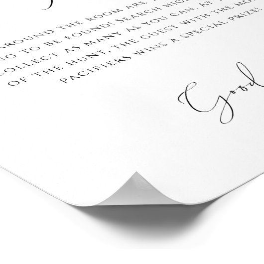 おっお洒落て男女兼用狩り標識 ポスター (角)