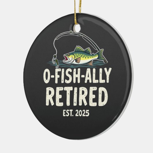 おっか退職したり。2025リタイアフィッシャーパパ セラミックオーナメント (左)