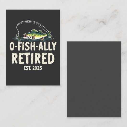 おっか退職したり。2025リタイアフィッシャーパパ ノートカード (正面/裏面)