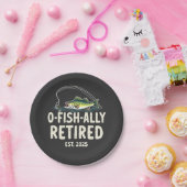 おっか退職したり。2025リタイアフィッシャーパパ ペーパープレート (パーティー)