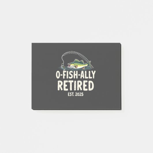 おっか退職したり。2025リタイアフィッシャーパパ ポストイット (正面)